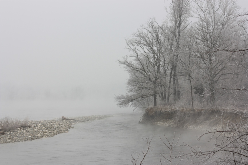 il fiume , la nebbia, l''inverno....